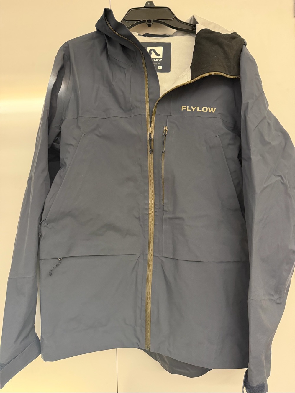 Flylow Men’s Slate Blue Ski Jacket — Waterproof Hooded Shell
